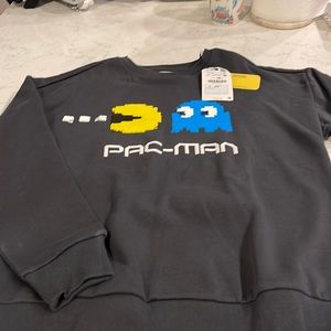 Cool mermaid sequin Pac Man Sweatshirt